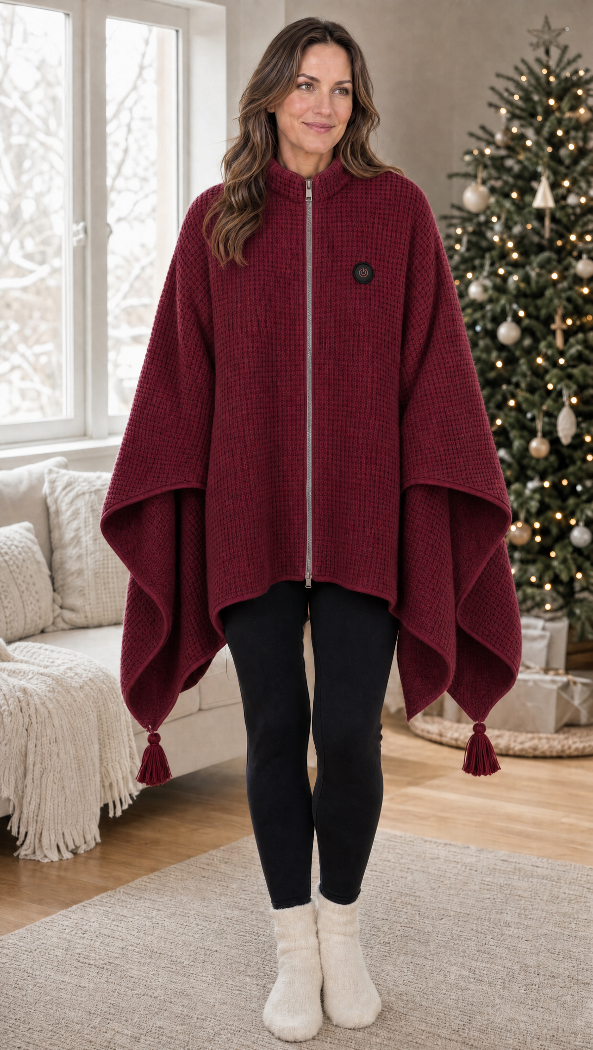Snuggle Wrap heated wrap in Cranberry